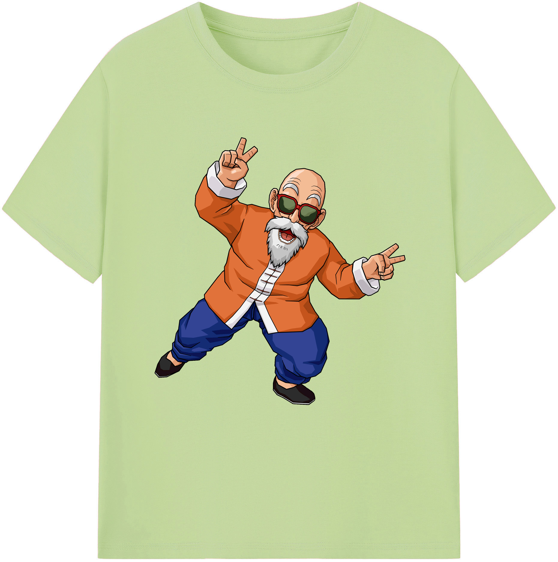 （画像用） ドラゴンボール 亀仙人（かめせんにん） DRAGON BALL Master Roshi Kame Sennin 綿100％半袖Tシャツ（フロントプリント）